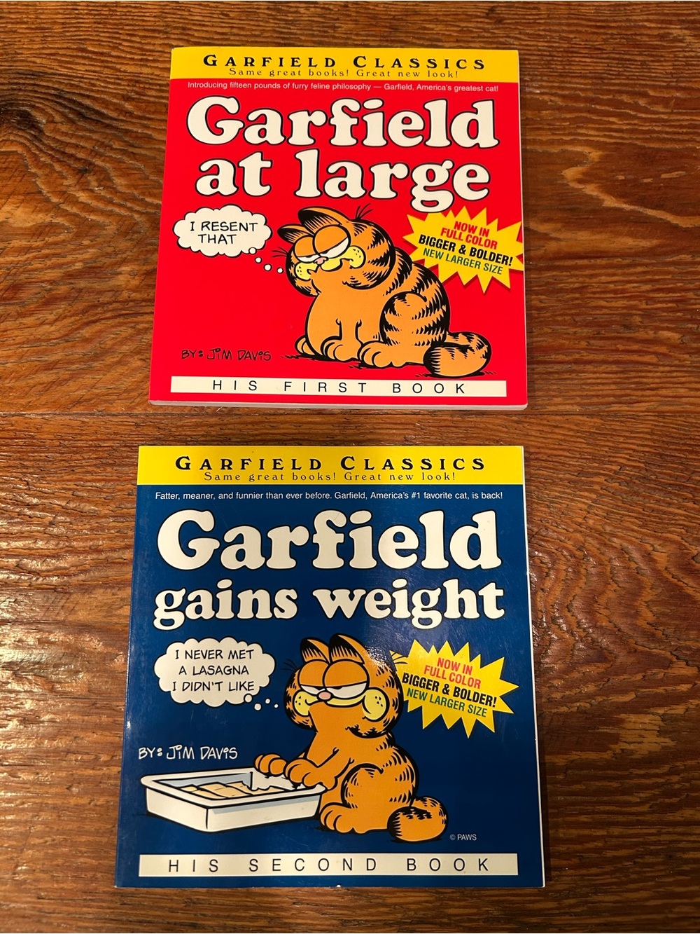 Garfield Book Bundle Comic Collection Full Color Jim Davis 2 Book Set